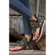 Leopard Vintage Rivet Fringed Gladiator Sandals