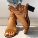 Women  Opened Toe Casual Chunky Heel Sandals