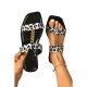 Leopard Chain Connected Leopard Fish Toe Sandal Slippers