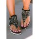 Leopard Vintage Rivet Fringed Gladiator Sandals