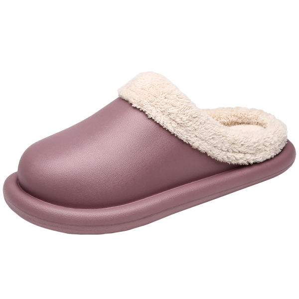 2020 New Winter Women Men Indoor  Open Toe Slipper Waterproof Clogs With Fur