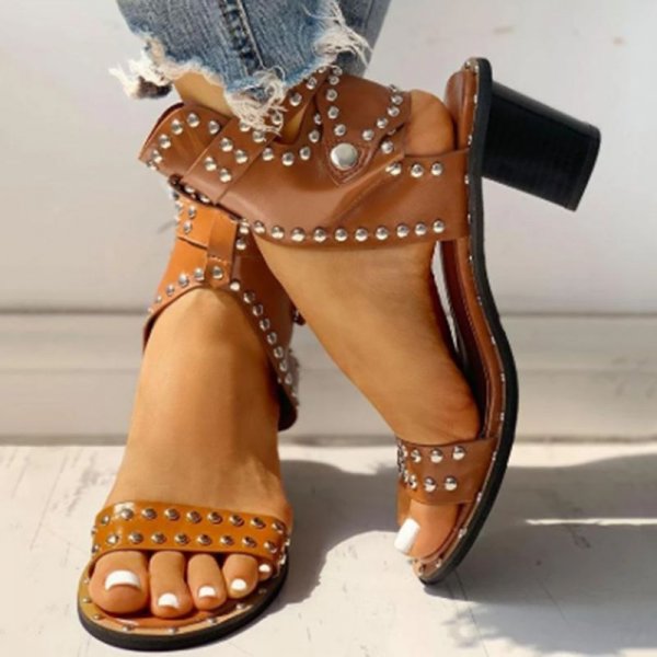 Women  Opened Toe Casual Chunky Heel Sandals