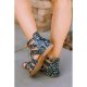 Snakeskin Criss Cross Lace-up Hollowed Gladiator Sandals
