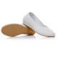 Poe heeled small white shoes with cow tendon soles