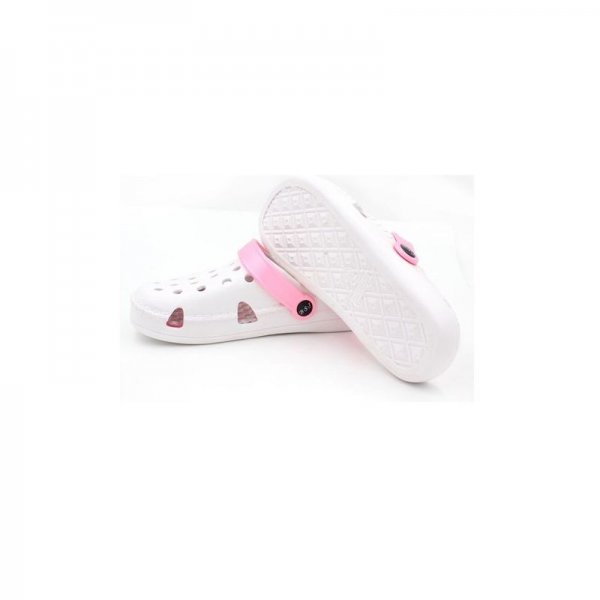 New Cartoon Couple Shoes Female Hole Shoes  Beach Sandals And Slippers-White