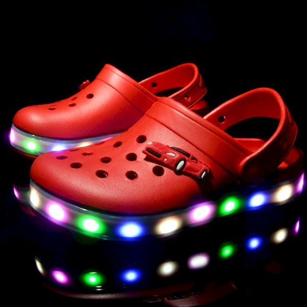 LED light shoes EVA slippers for Children 24-35 sizes