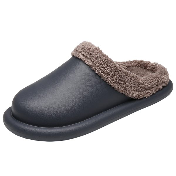 2020 New Winter Women Men Indoor  Open Toe Slipper Waterproof Clogs With Fur